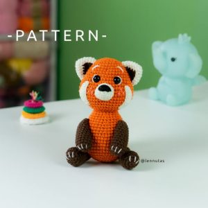 red panda amigurumi pattern