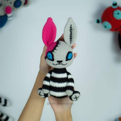 creepy bunny amigurumi toy